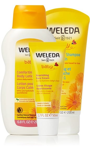 Weleda Baby Calendula - Champú suave 2 en 1 y gel de baño, 6.8 onzas  líquidas, limpiador rico en plantas con caléndula y aceite de almendras  dulces