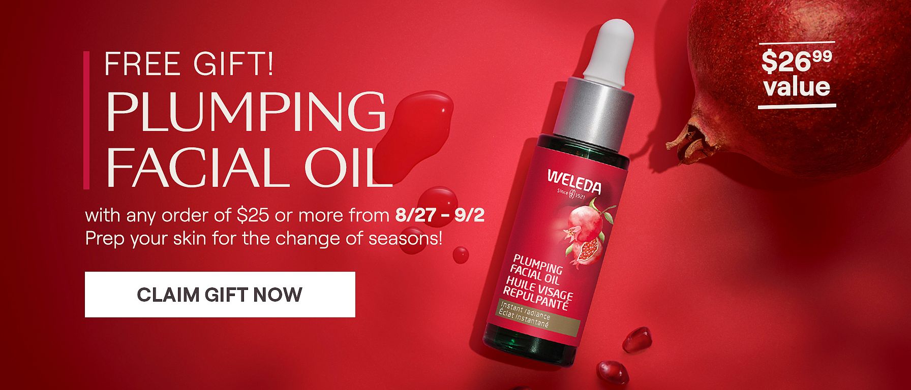Free Plumping Facial Oil