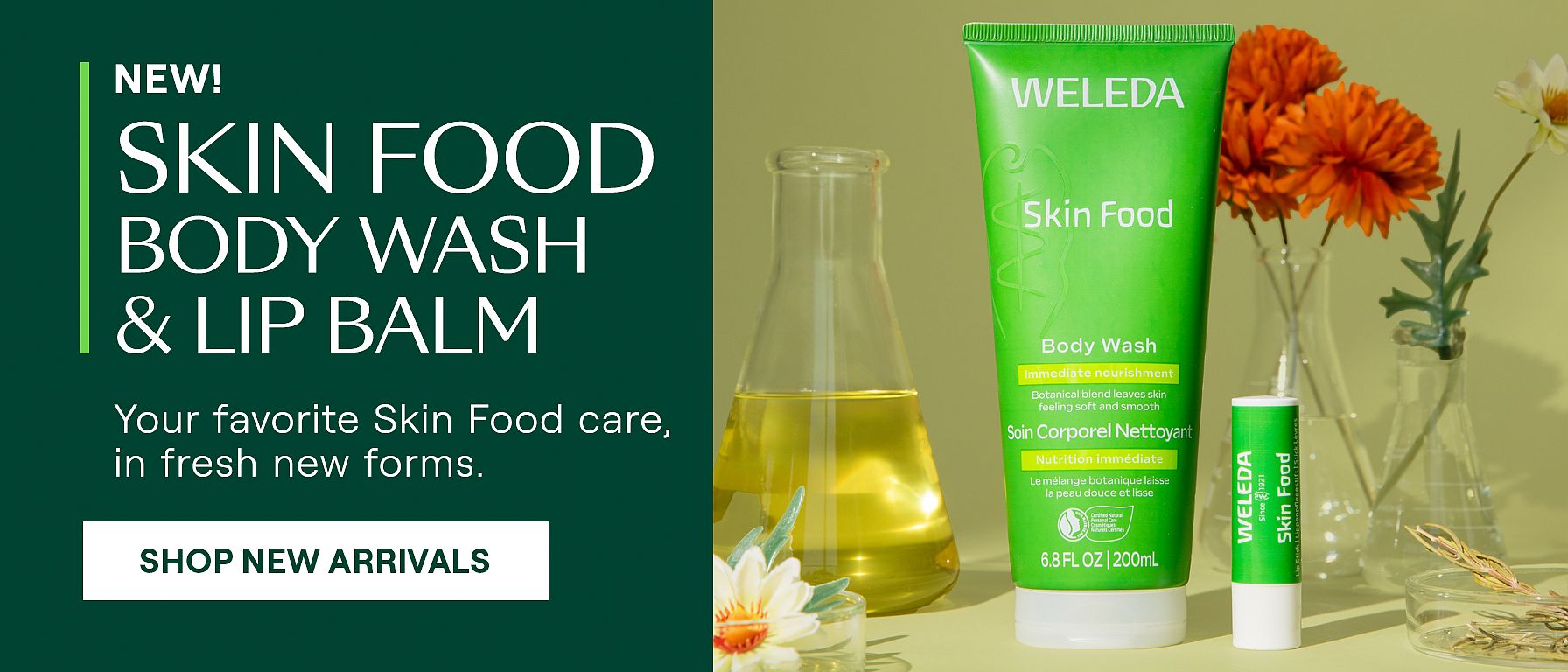 NEW Skin Food Body Wash and Skin Food Lip Balm