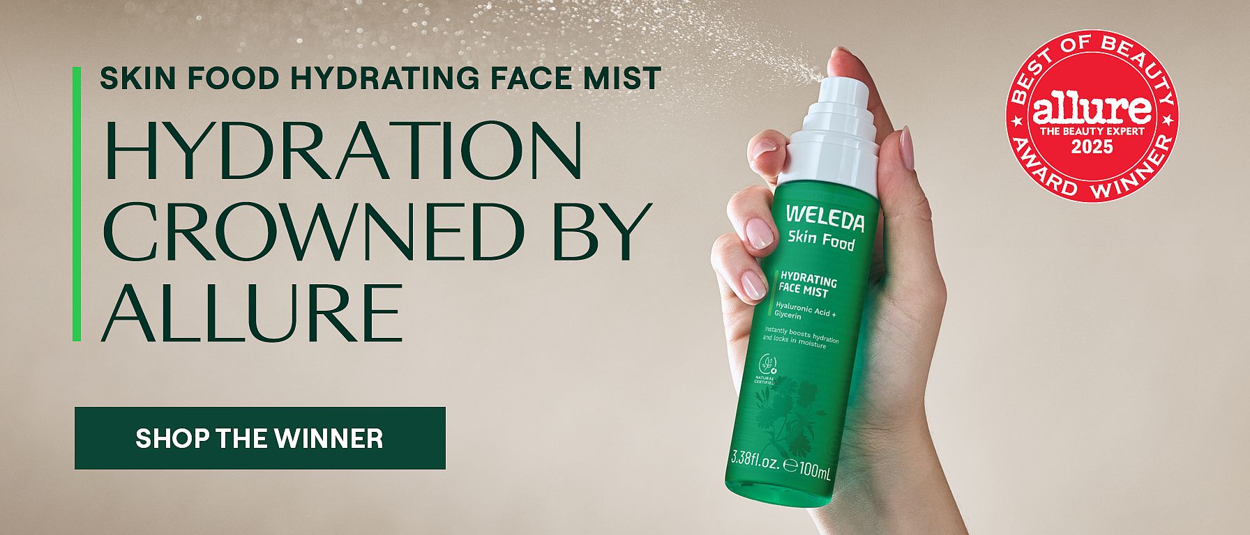 Allure Best of Beauty Winner Skin Food Hydrating Face Mist