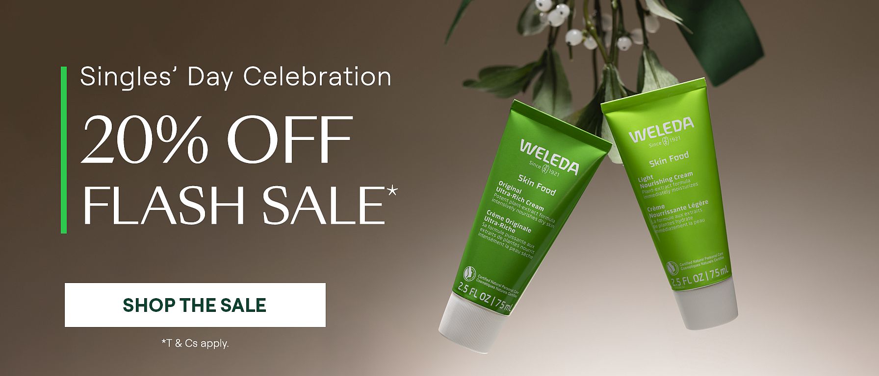 Singles' Day 20% Off Sale