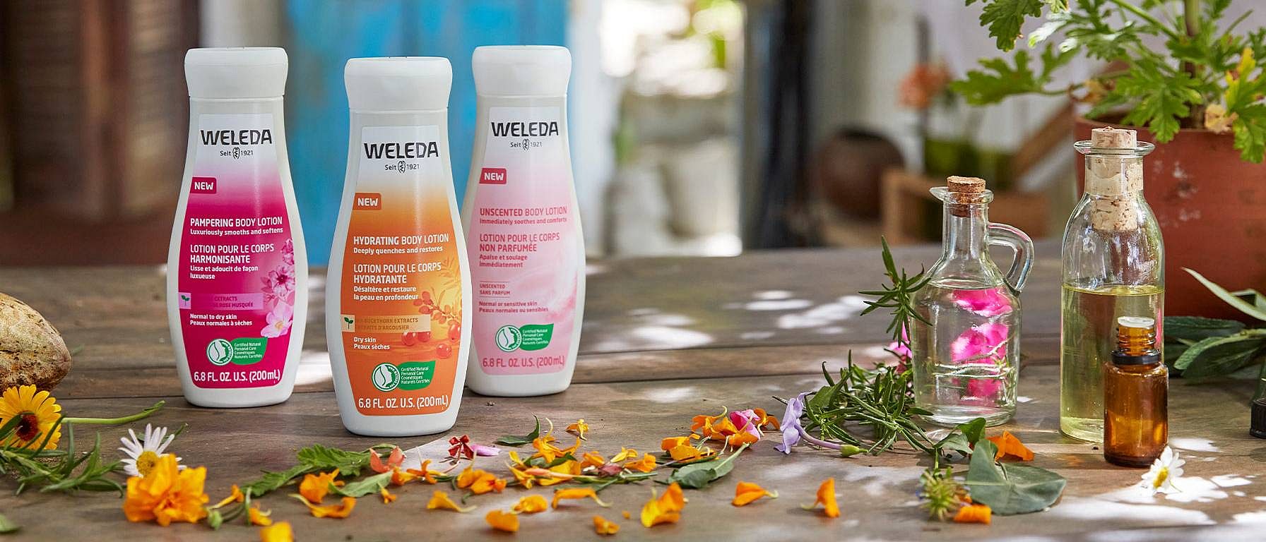 weleda body lotions