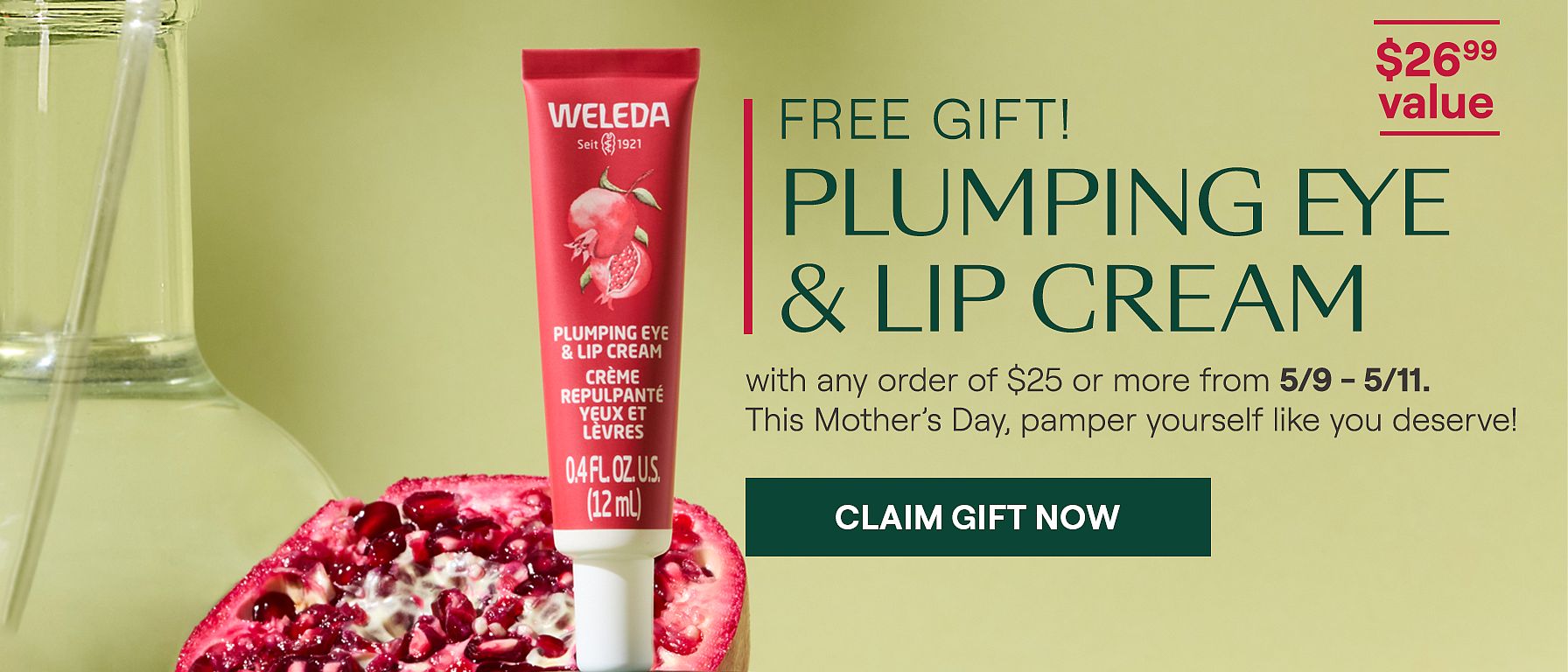 Mothers Day free plumping eye & lip cream
